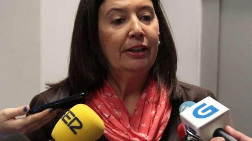 Marga Martín, tras declarar como imputada en marzo.  // Jesús Regal