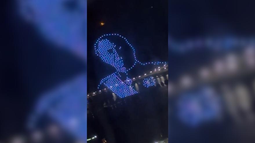 Así fue el espectáculo de drones en honor al rey emérito por su 87 cumpleaños en Abu Dabi