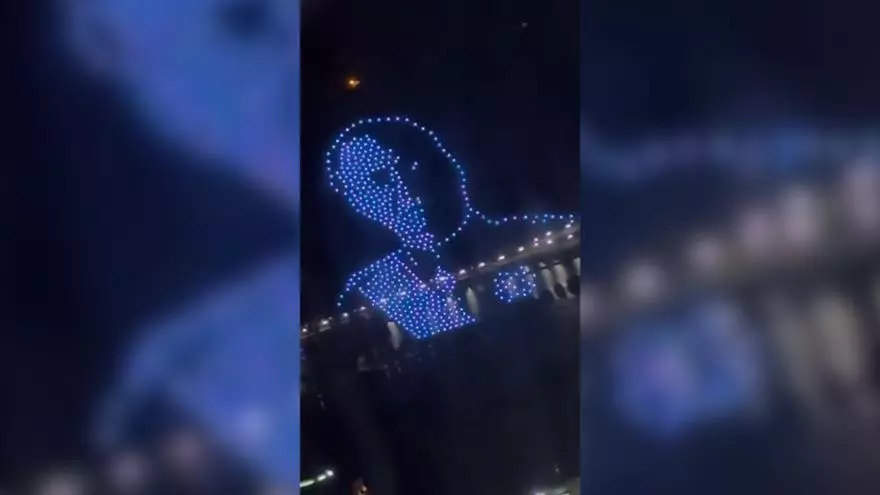 Así fue el espectáculo de drones en honor al rey emérito por su 87 cumpleaños en Abu Dabi