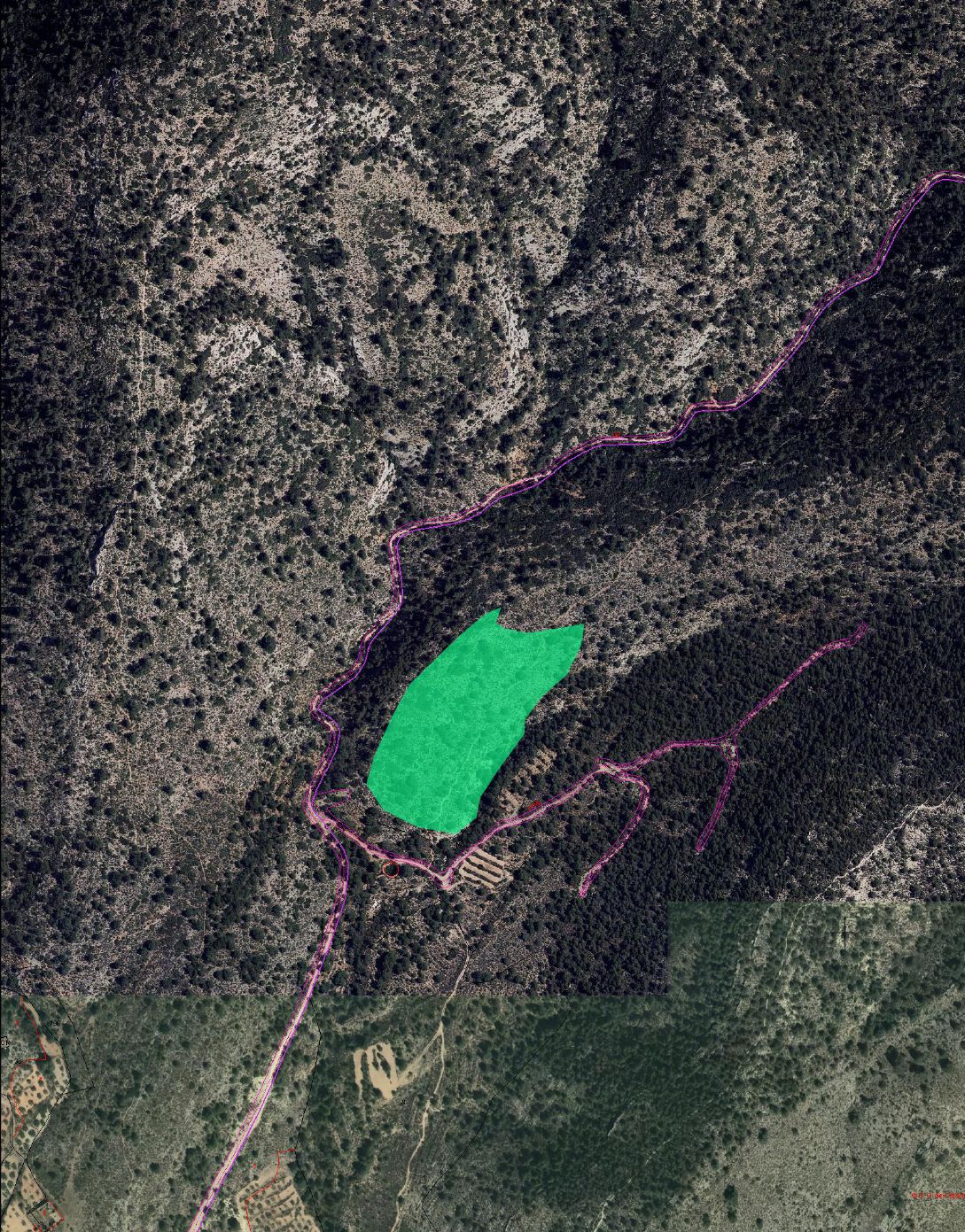 Plano actuación plantación Beneixama