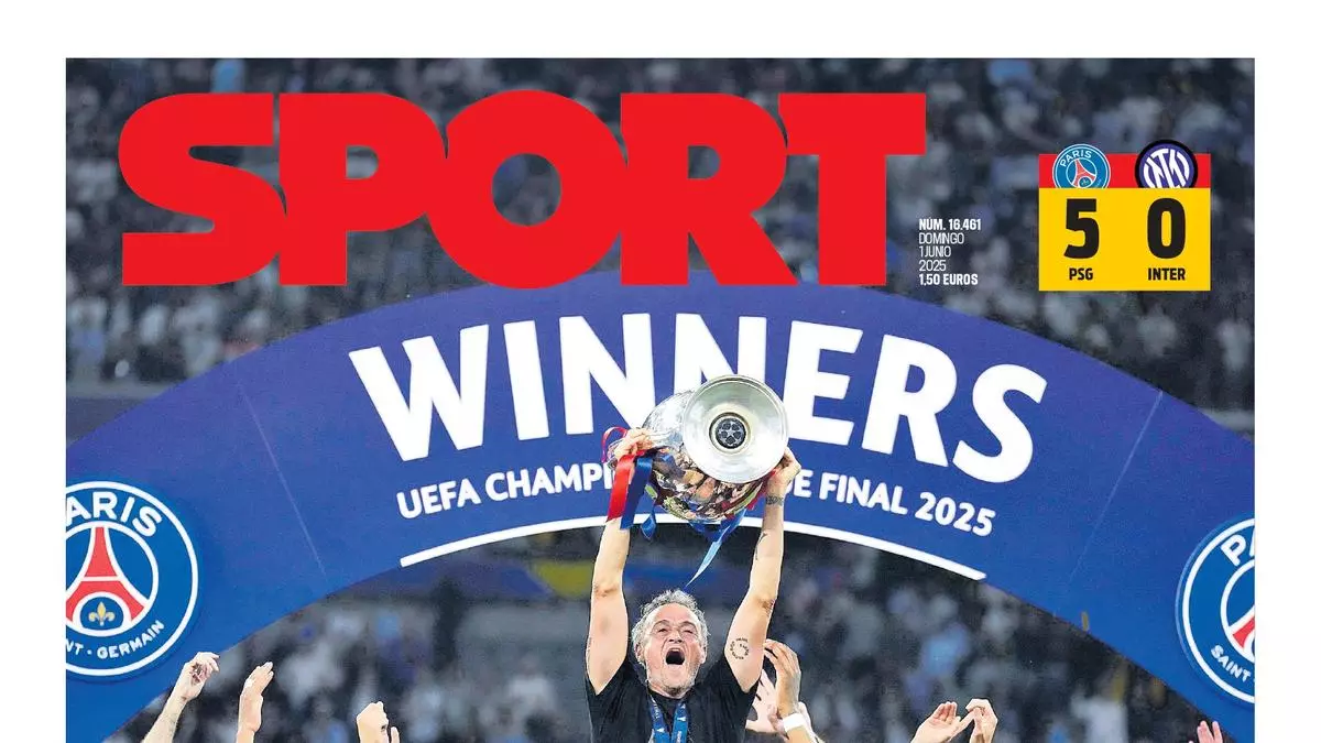 La portada de SPORT de hoy domingo, 1 de junio de 2025