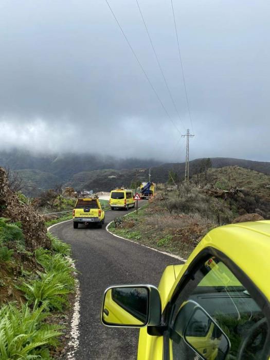 Rescate de los cuerpos de los fallecidos en el accidente de tráfico de Gran Canaria.