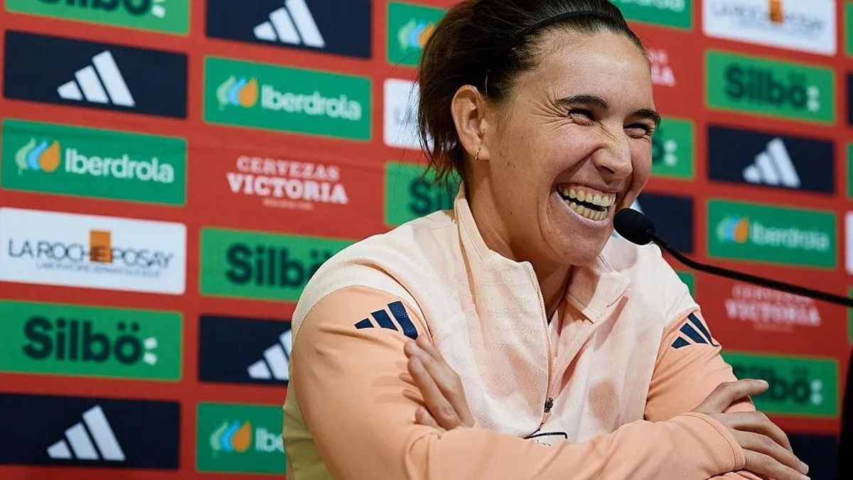 Mariona durante la rueda de prensa previa al encuentro contra Portugal