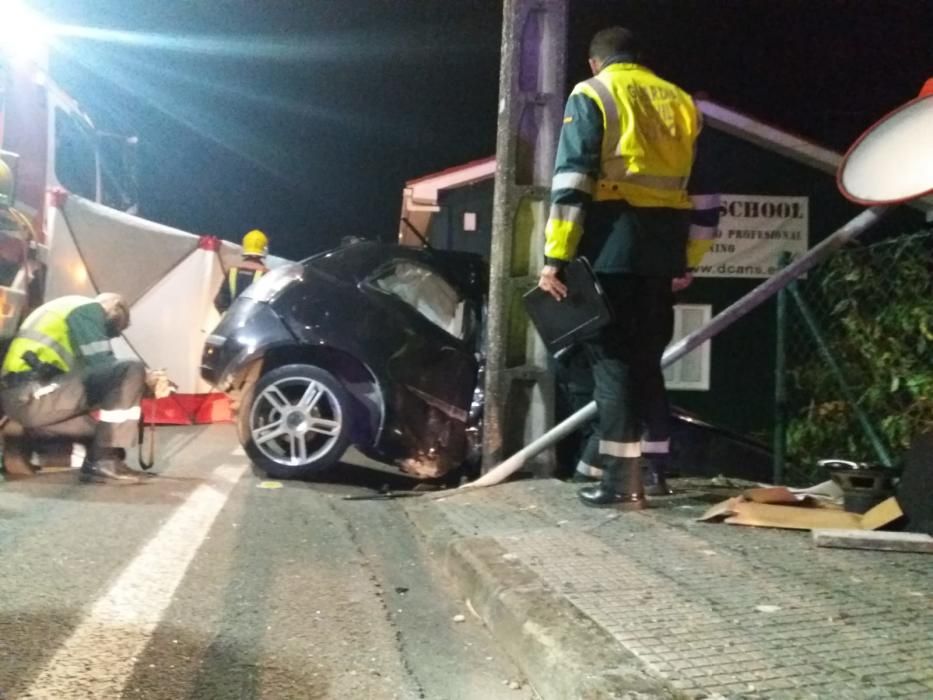 Accidente mortal en la carretera de Oleiros a Sada