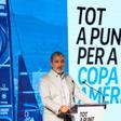 El alcalde de Barcelona, Jaume Collboni, durante el acto de presentación de la 37ª Louis Vuitton Copa del América