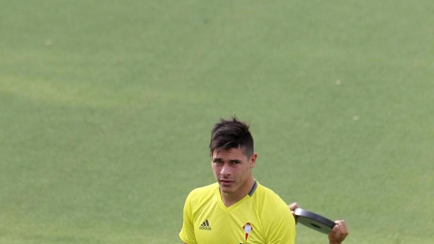 Facundo Roncaglia durante un entrenamiento en el Celta // Marcos Canosa