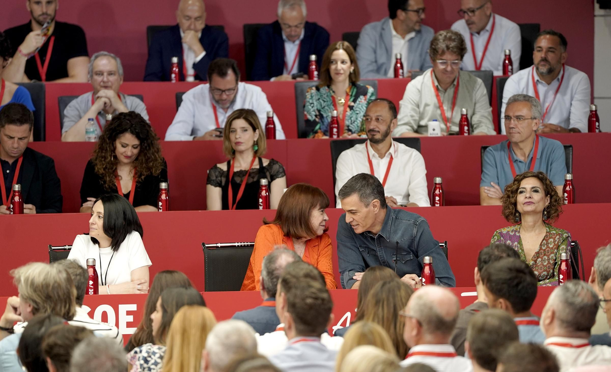 Narbona, Pedro Sánchez, Rebeca Torró y Montero, en el Comité Federal del PSOE.