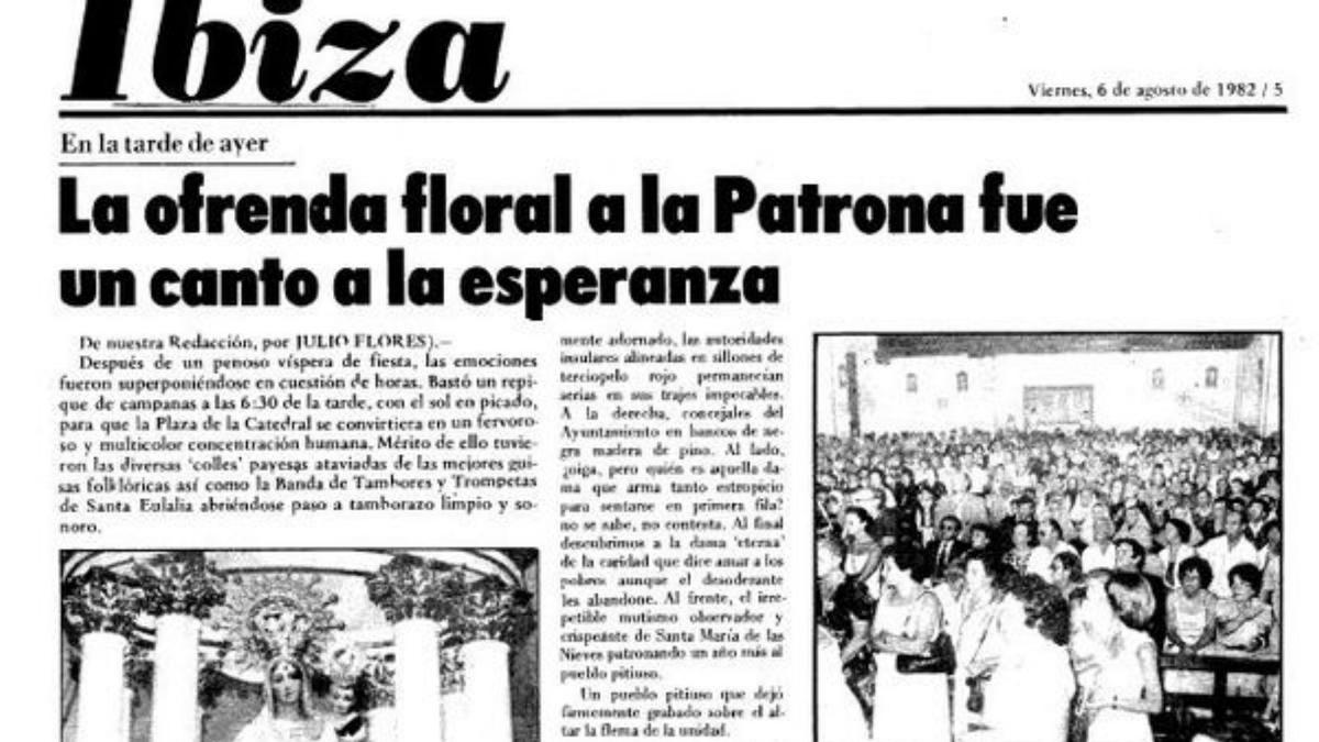 Una página de Diario de Ibiza de  1982.