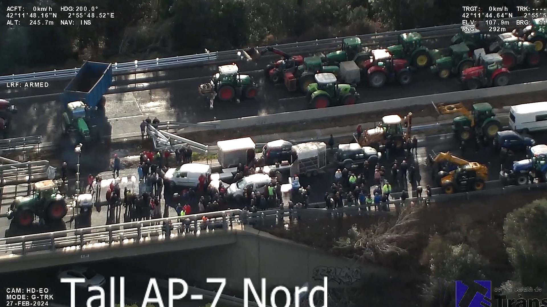 MAPA  Estas son las carreteras cortadas por las protestas de los  agricultores de Cataluña hoy miércoles