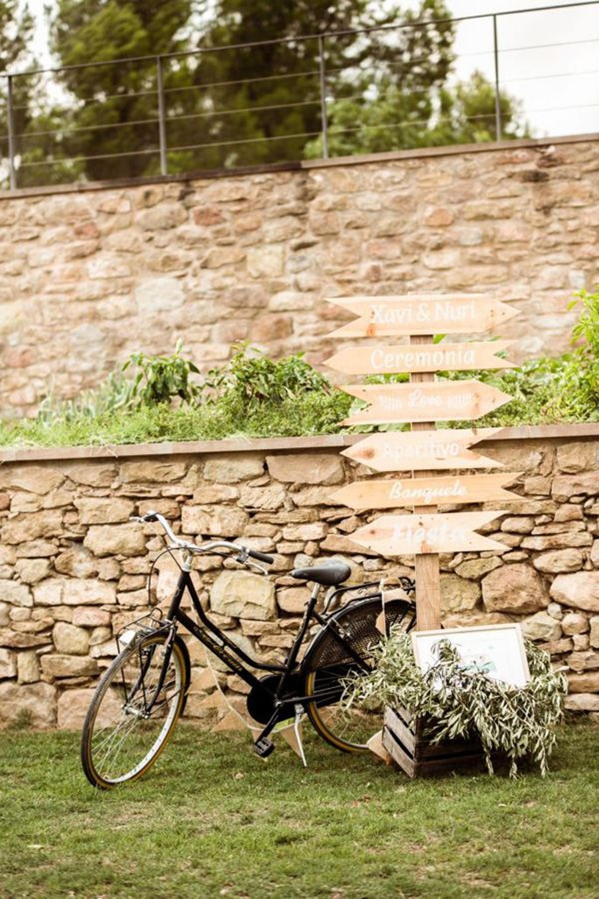 Decoración boda: bicicleta