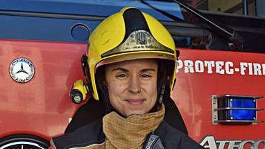 Raquel Cabezón, bombera a Solsona