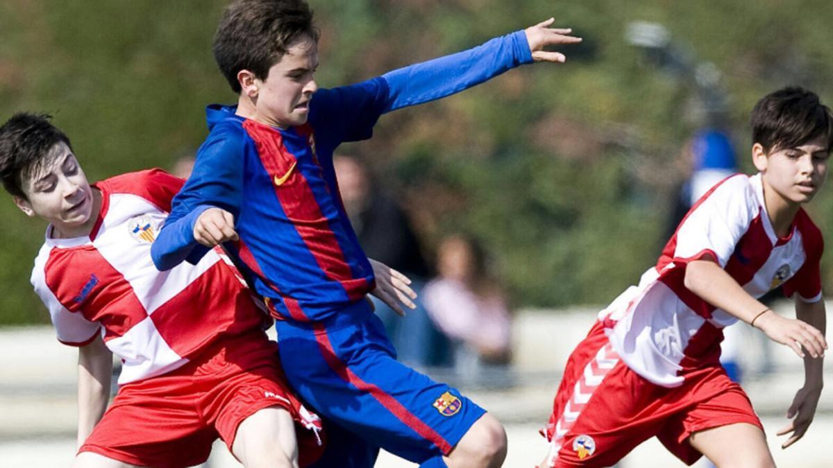 El azulgrana Marc Pelaz en el partido ante el Sabadell