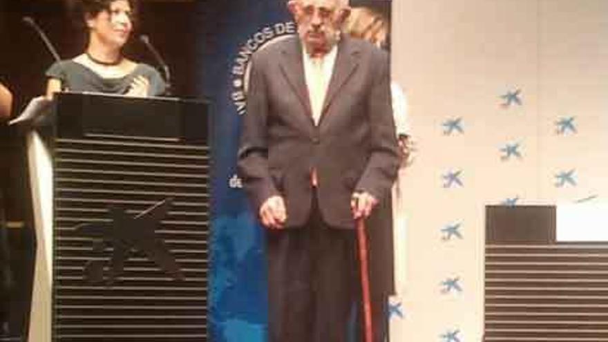 Rogelio Conde, durante el homenaje en Madrid.