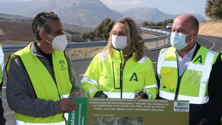 La Junta repara 20 kilómetros de la carretera que une las comarcas de Antequera y Guadalhorce