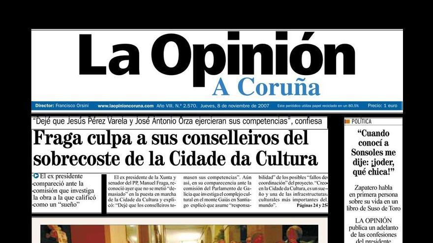 Página de LA OPINIÓN del 8 de noviembre de 2007.