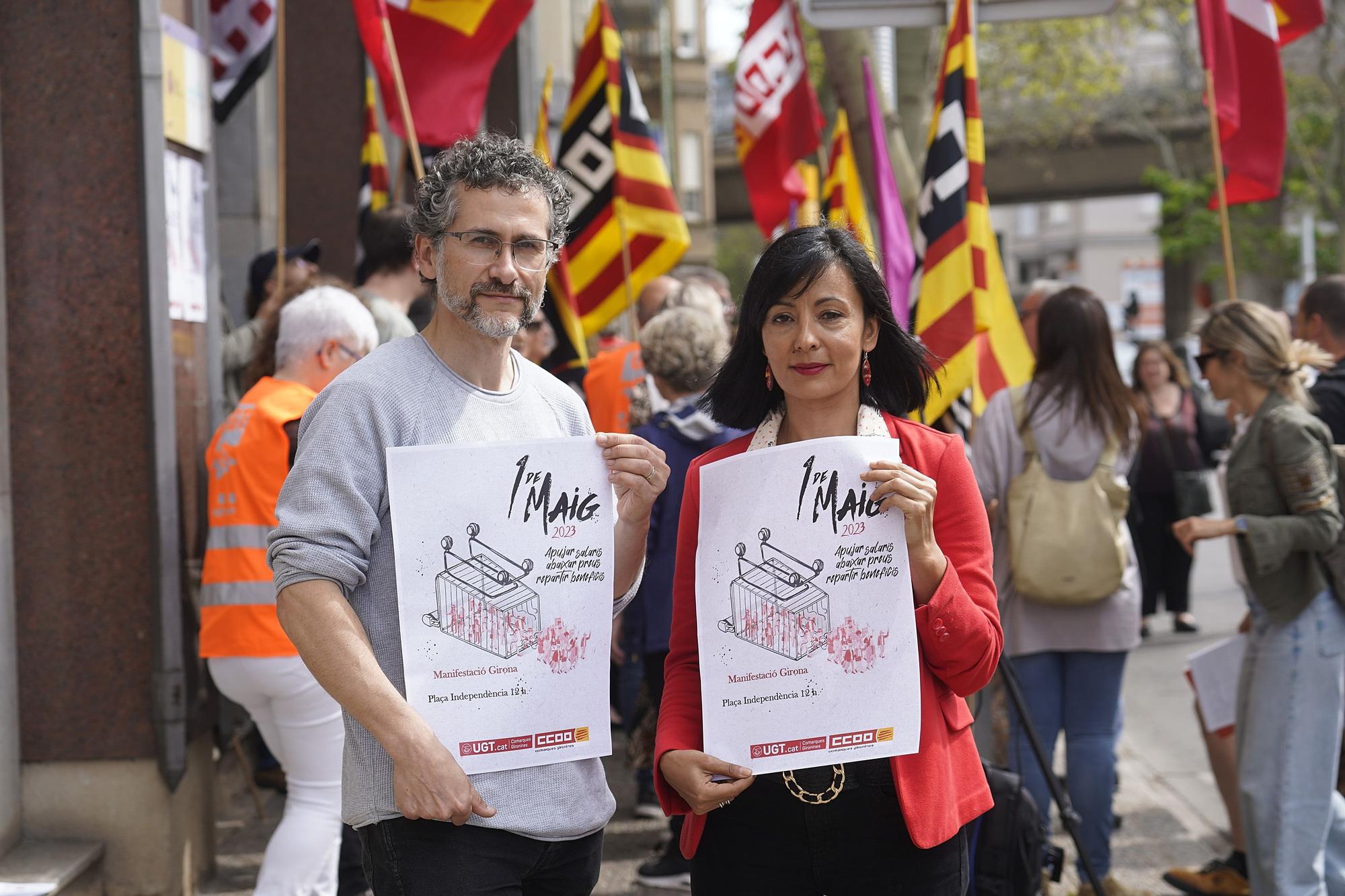 CCOO i UGT de Girona criden a manifestar-se l'1 de Maig contra la inflació i els beneficis que acumulen les empreses