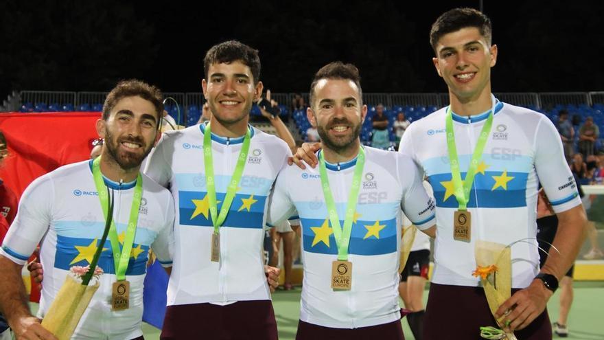 Manu Taibo se queda a 19 milésimas del oro en la maratón del Campeonato de Europa patinaje de velocidad