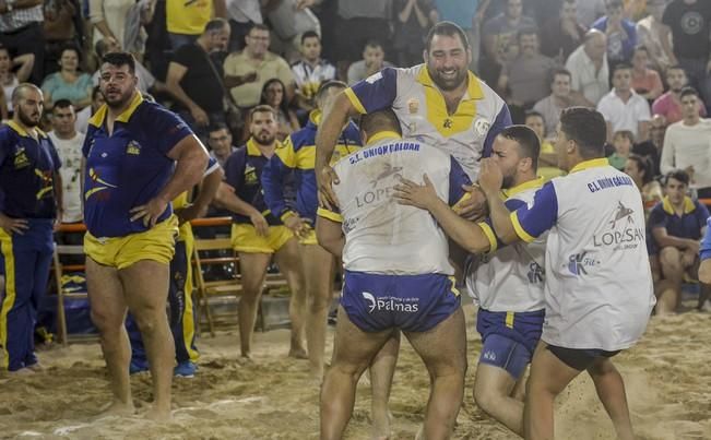 07/07/2017. ARUCAS. Final de la lucha corrida entre Unión Gáldar y Maninidra. Campeón el Club de Lucha Unión Gáldar.