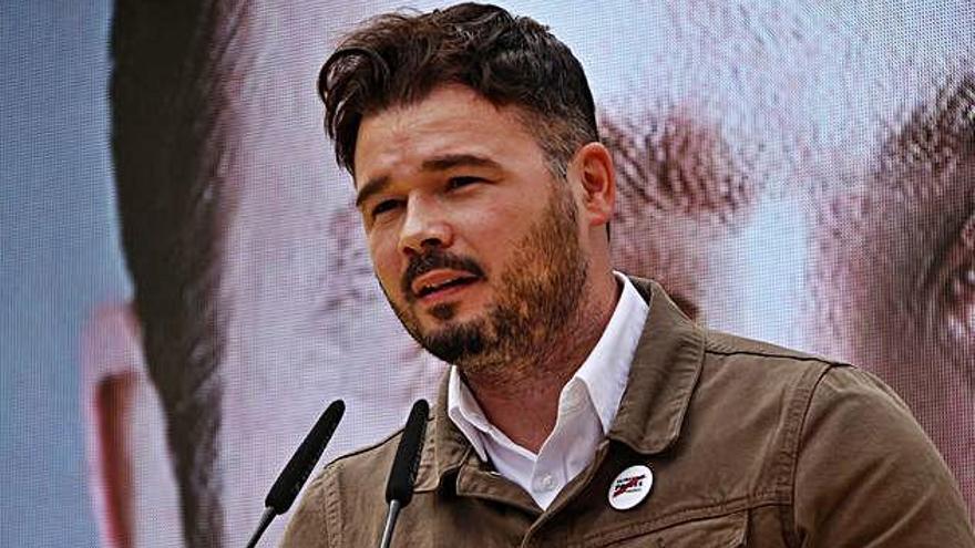Rufián demana combatre el «feixisme &#039;cool&#039;» que suposaria el pacte entre PSOE i Ciutadans