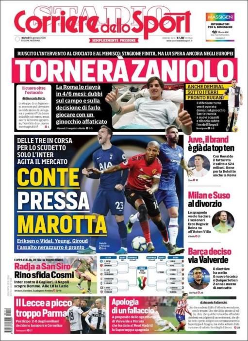 Corriere Dello Sport martes 14 enero 2020