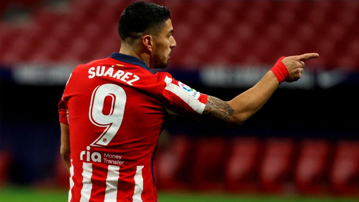 Luis Suárez durante el encuentro de Liga ante el Celta