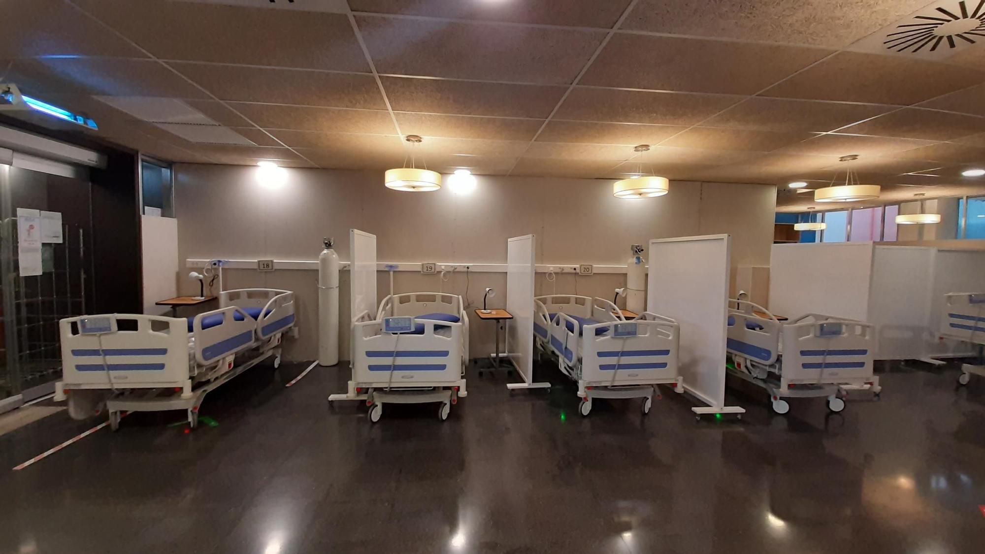 Así ha habilitado el Hospital General la cafetería y la capilla para enfermos sin covid-19