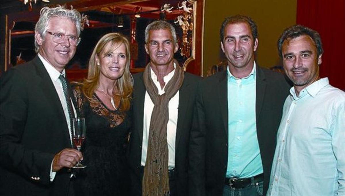Esteve i Cuca Rabat, Javier Bordas, Albert Costa i Alberto Berasategui, la nit de dijous passat. Esteve i Cuca Rabat, Javier Bordas, Albert Costa i Alberto Berasategui, la nit de dijous passat.