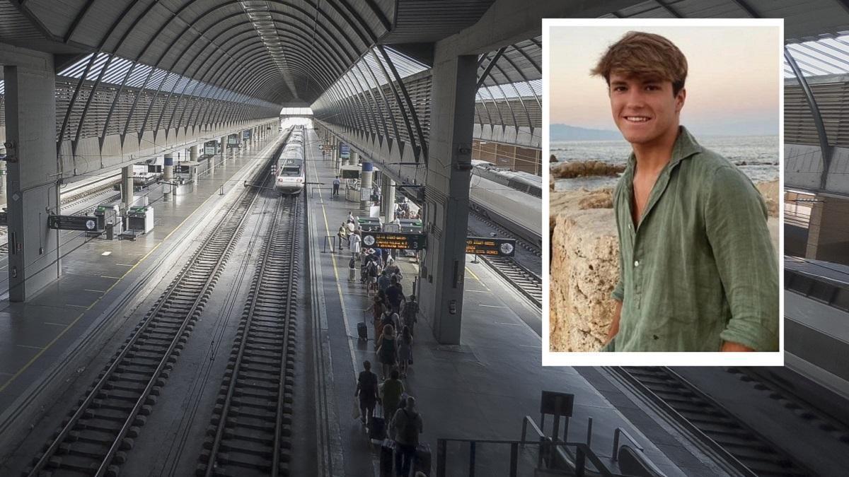 Andenes de Santa Justa, en Sevilla, la estación donde se pierde el rastro de Álvaro Prieto, el joven cordobés desaparecido.