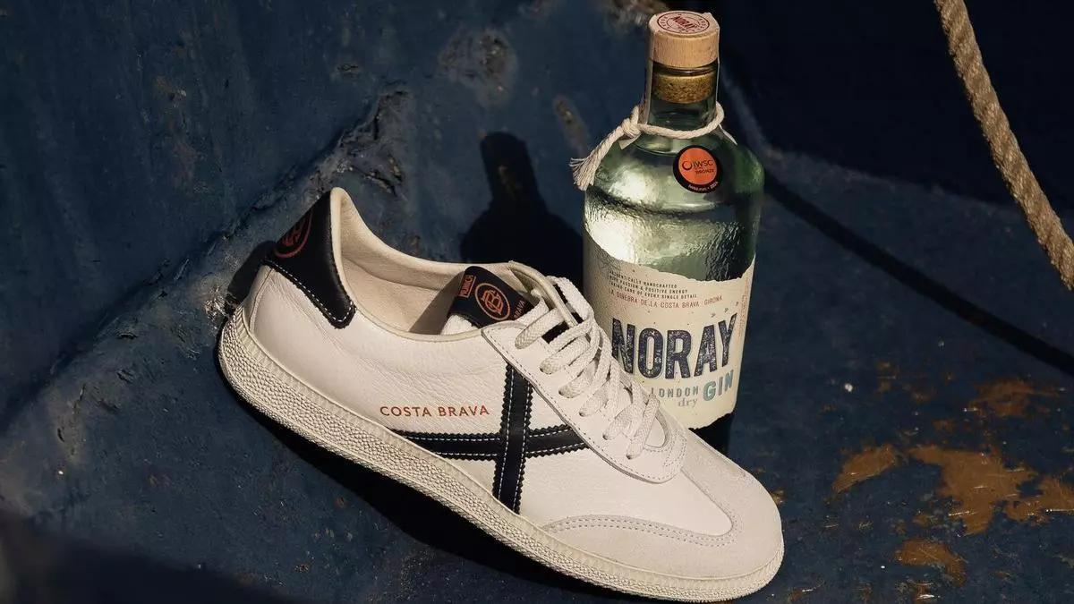 La ginebra Noray i les sabatilles Munich inspirades en la Costa Brava.