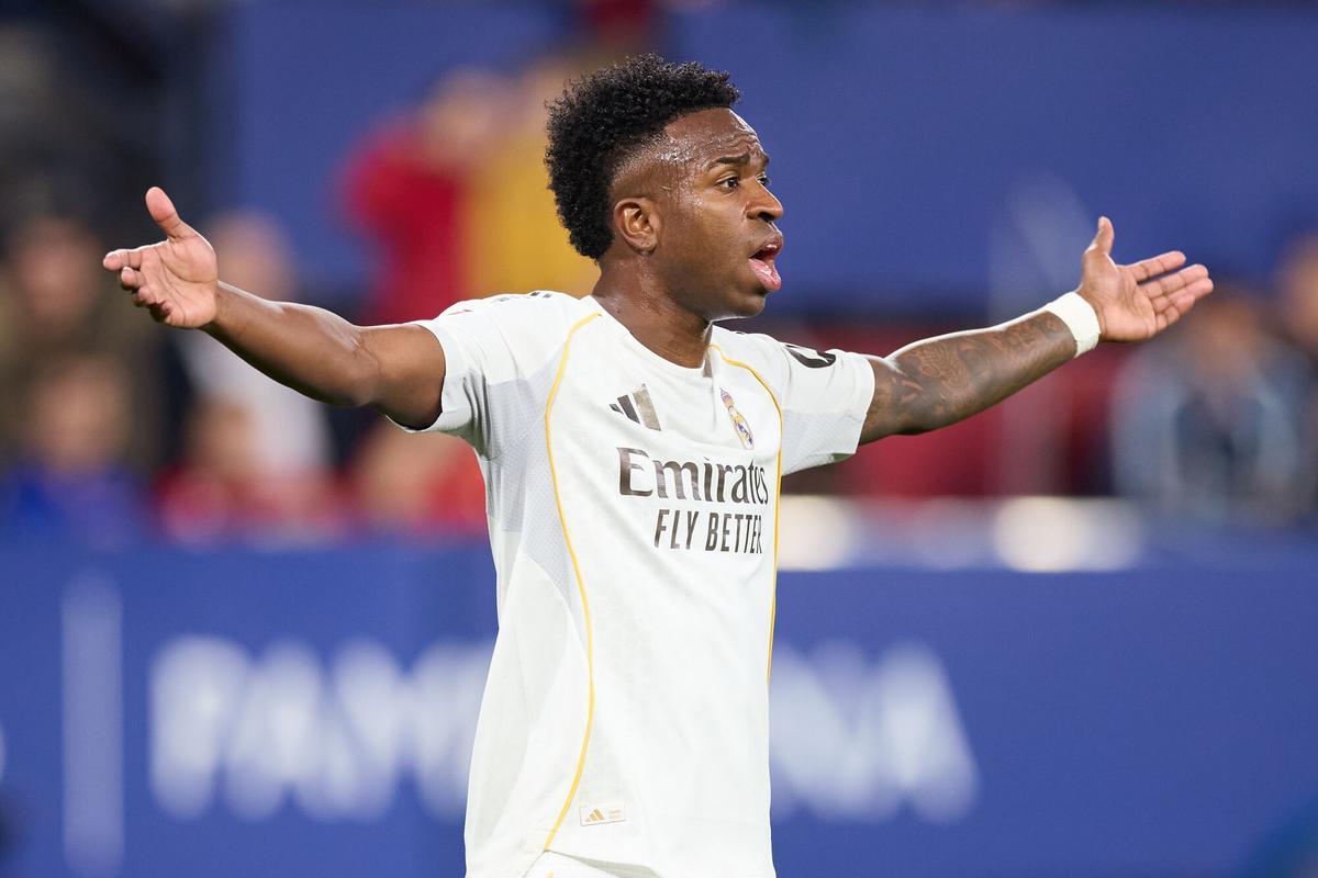 Vinicius Junior 'Vini Jr' del Real Madrid CF durante el partido de Osasuna