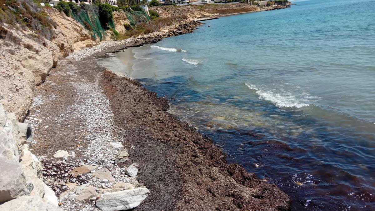 La tubería por donde salió el vertido al mar en El Campello
