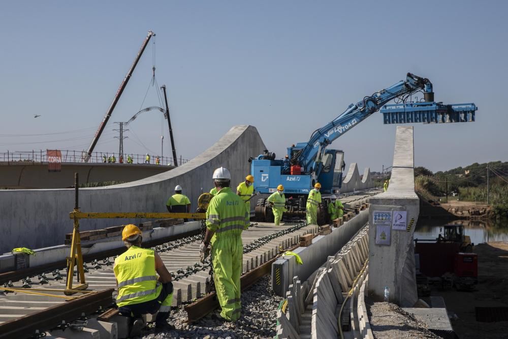 Reconstrucció del pont sobre el riu Tordera destruït pel Gloria