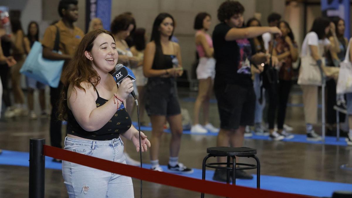 Una concursante en el casting de Operación Triunfo en la edición de 2023.