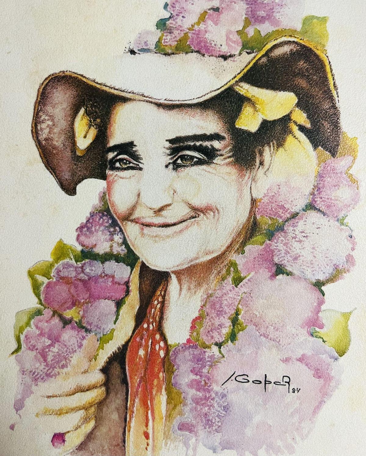 Lolita 'Pluma', en un retrato de José Gopar.