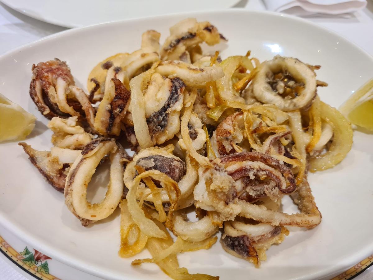 Calamares en el restaurante Solaina.