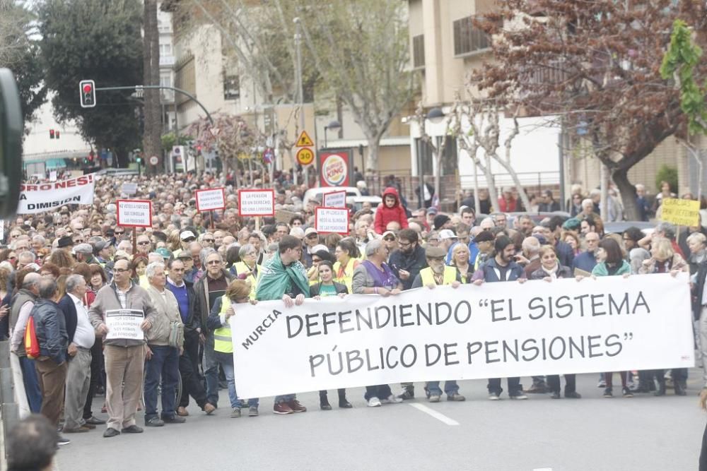 Manifestación por unas pensiones dignas en Murcia