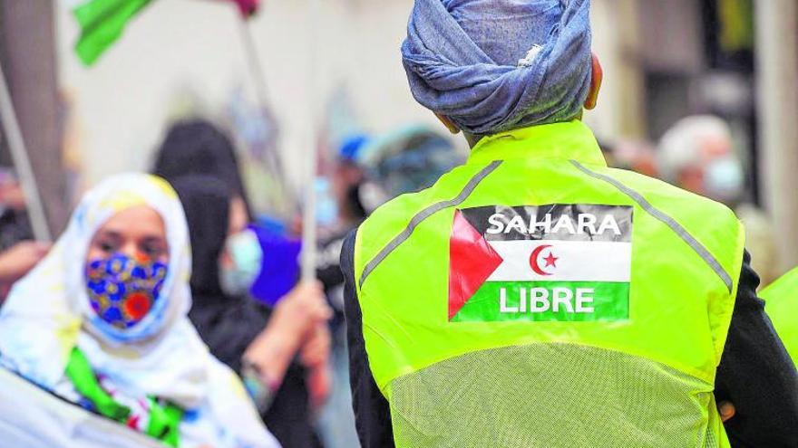 Manifestación frente al Consulado de Marruecos en la capital grancanaria, el pasado mes de noviembre. | | JUAN CARLOS CASTRO