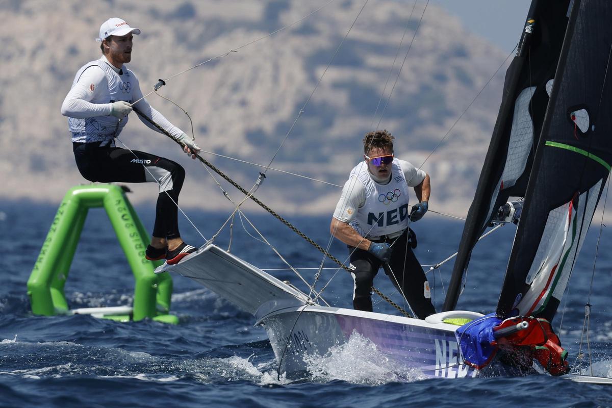 La 'medal race' del skiff de vela que les ha valido el oro a Diego Botín y Florian Trittel, en imágenes.