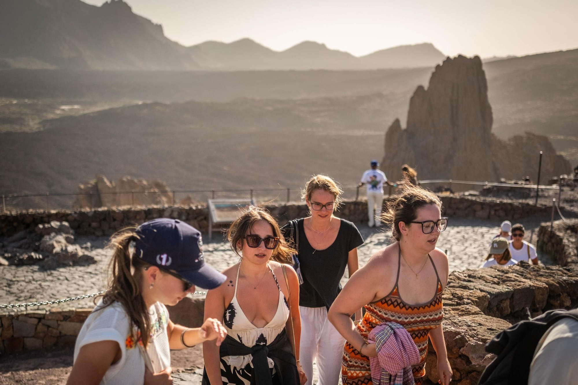 Visitantes en el Parque Nacional del Teide
