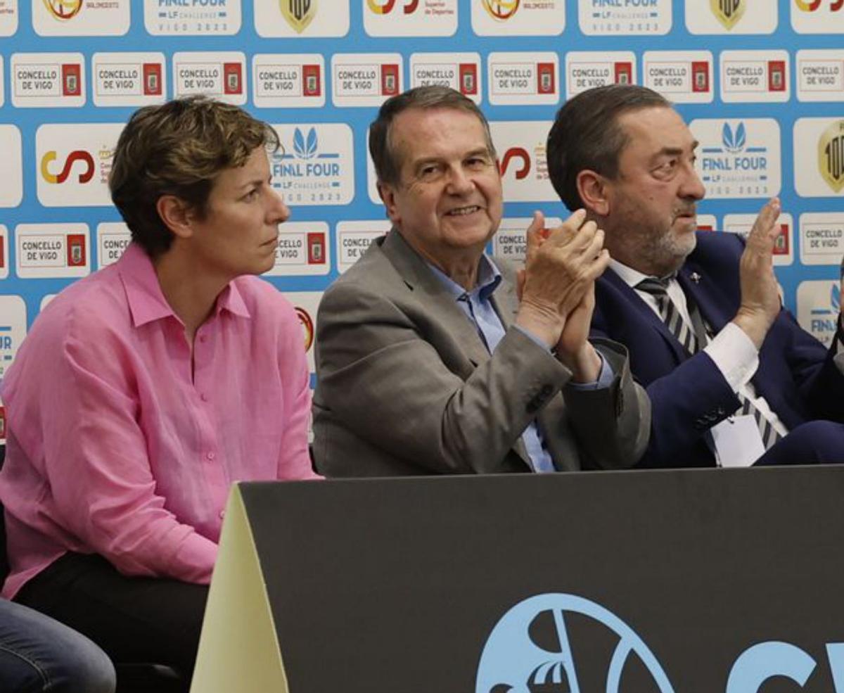 Elisa Aguilar, Abel Caballero y Carlos Álvarez.