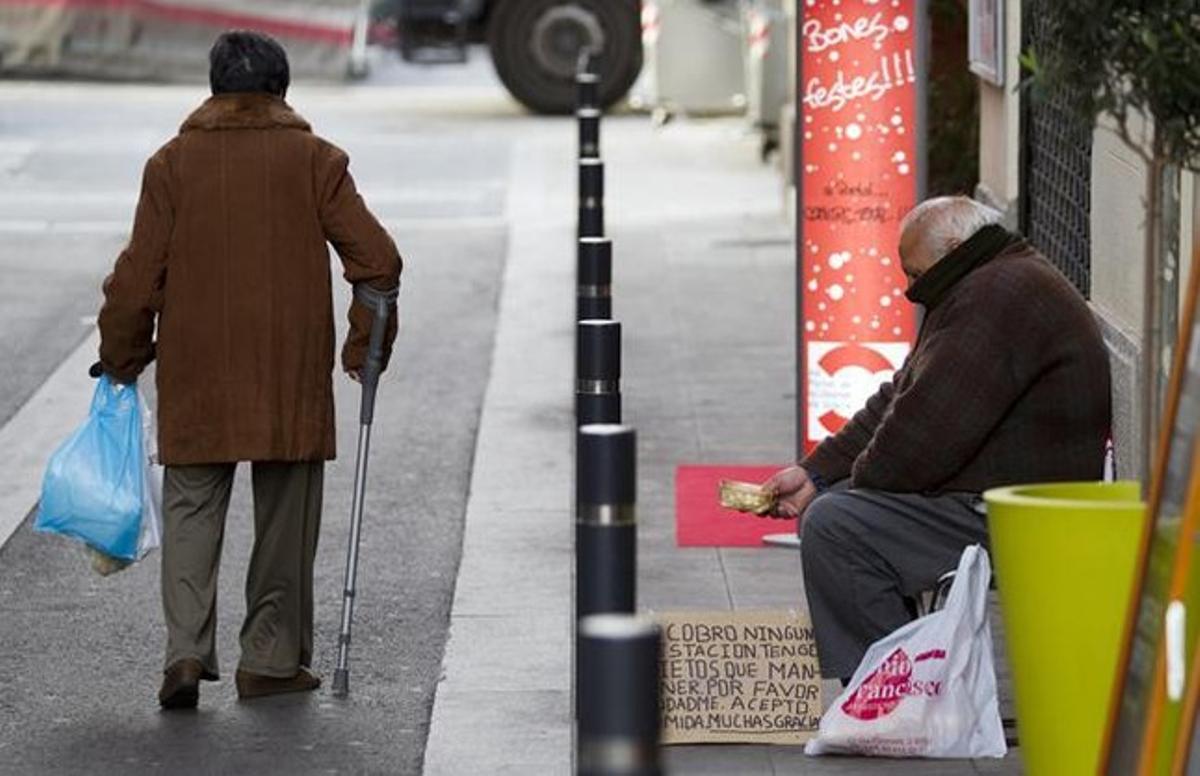 Pobres al mercat de la Llibertat, aquest desembre.