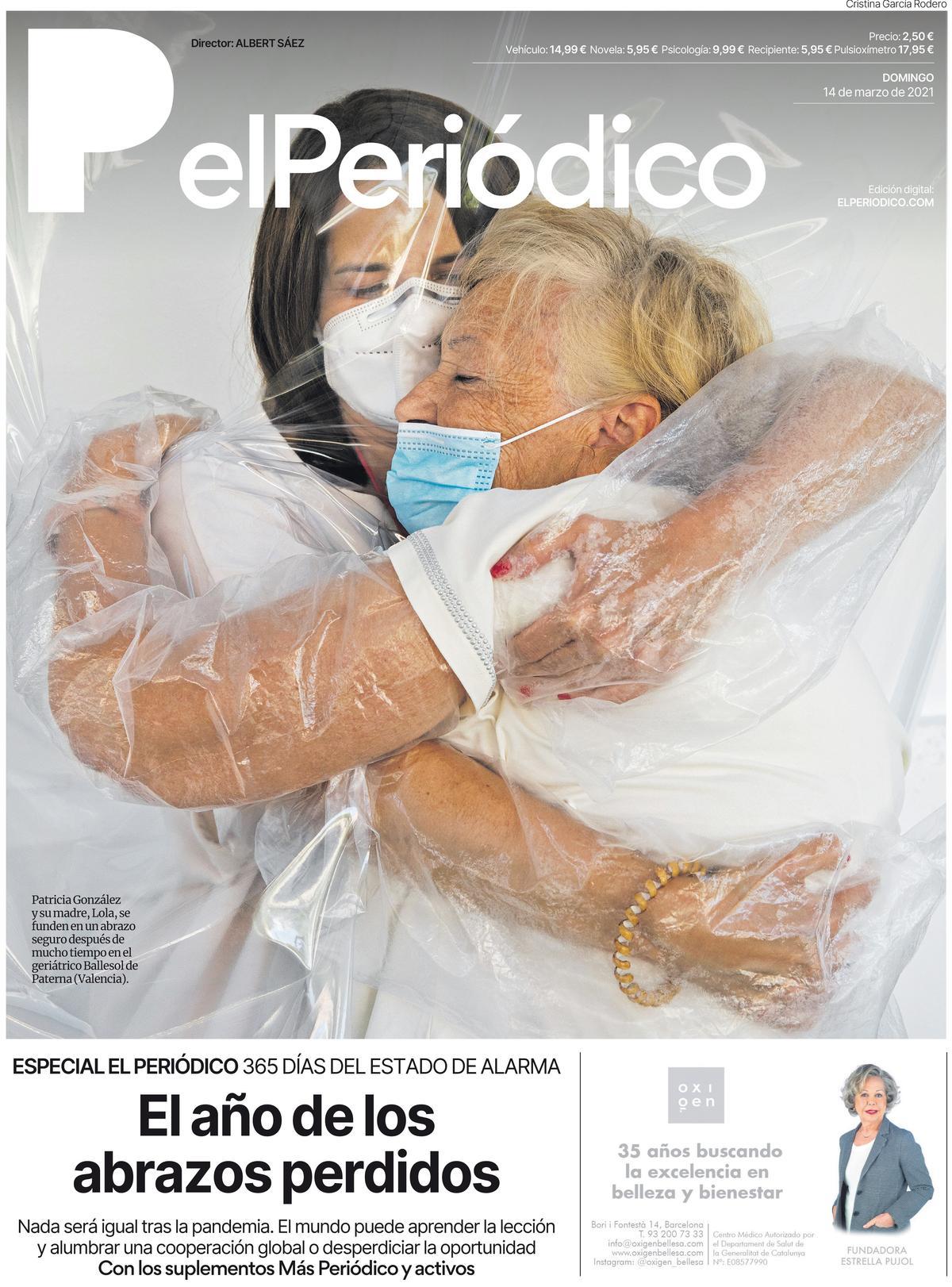 La portada d’EL PERIÓDICO del 14 de març del 2021