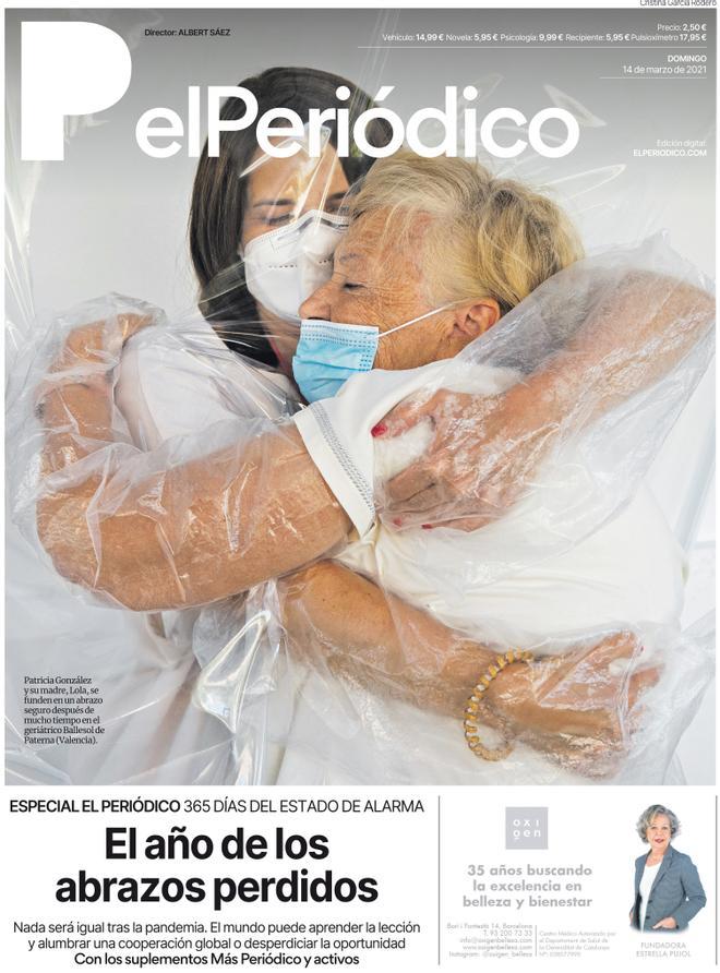 La portada d’EL PERIÓDICO del 14 de març del 2021