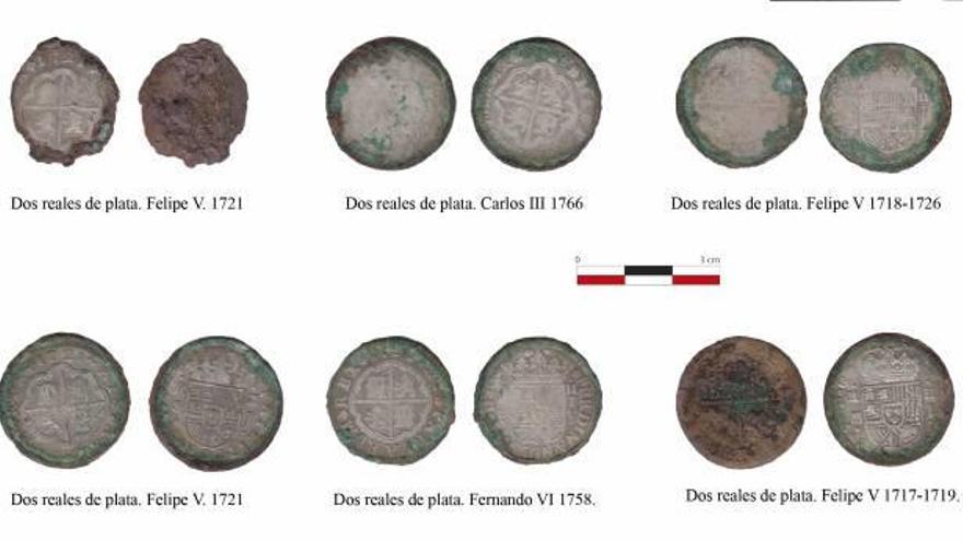 Imagen de los reales de plata facilitada por el Ayuntamiento de Finestrat.