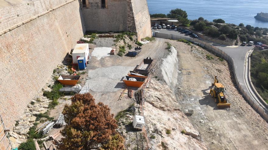 Localizada una muralla púnica en las obras del Parador de Ibiza
