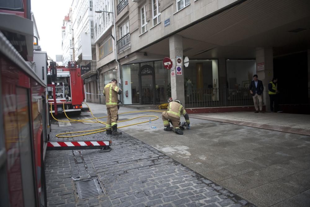 Incendio en un piso de la calle San Andrés