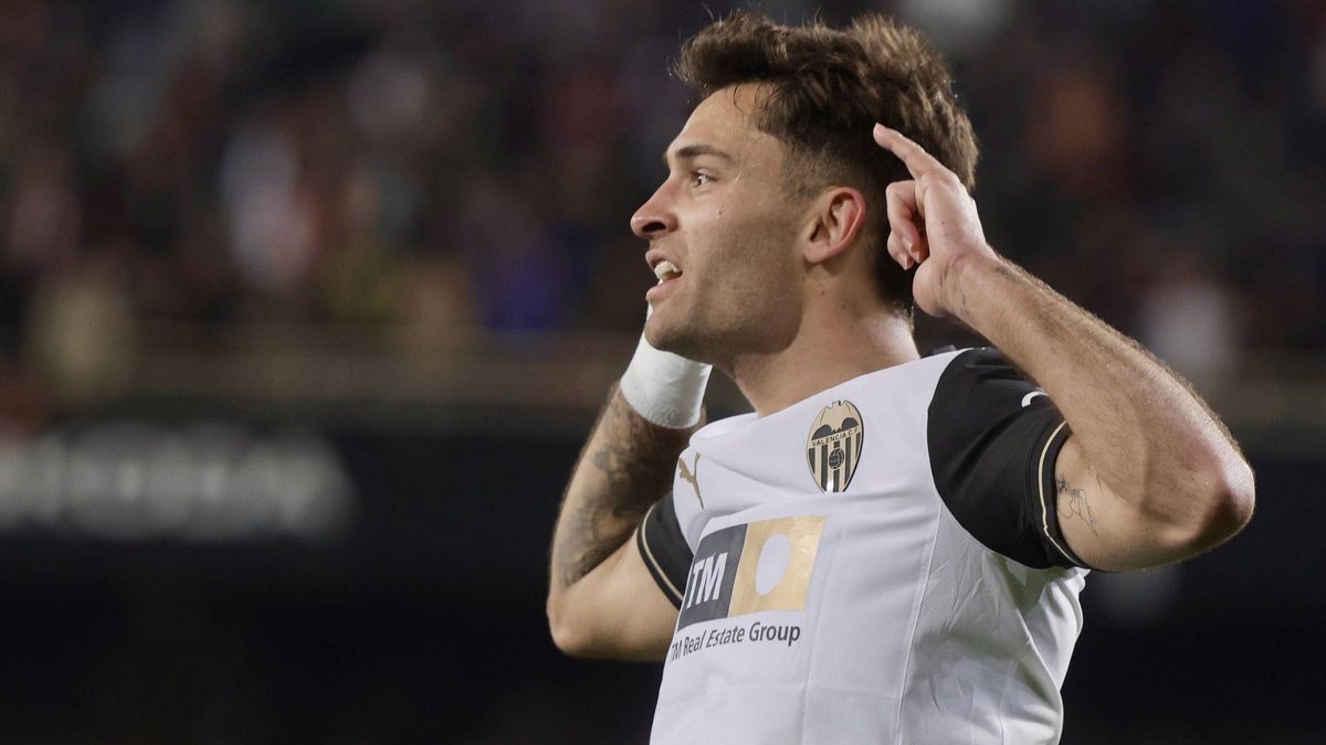 Hugo Duro celebrando el gol