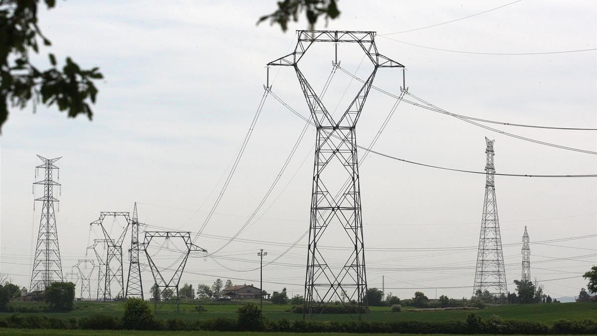 Torres eléctricas, en Folgueroles (Osona).