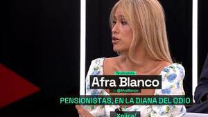 Afra Blanco durante su intervencion en laSexta Xplica