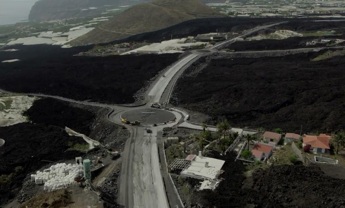 Rotondas en la carretera TF-213, en el tramo entre La Laguna y Las Norias. |